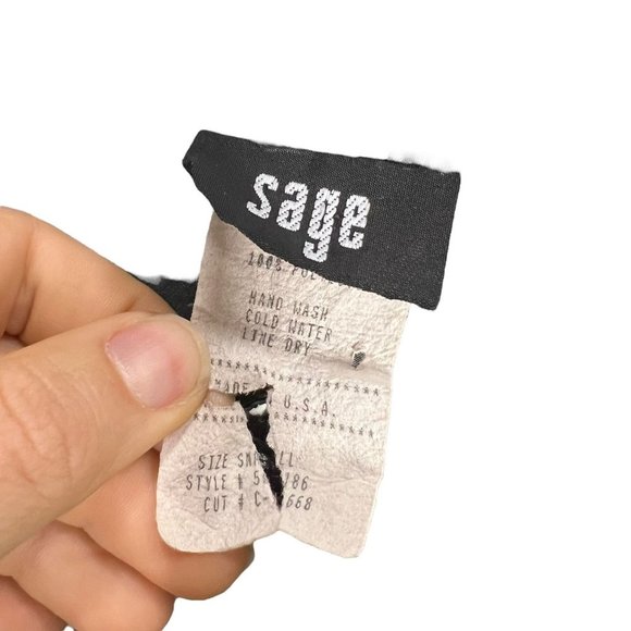 Vintage 90s Black White Micro Floral Short Sleeve Collared Knee Length Dress Sma - Picture 5 of 9